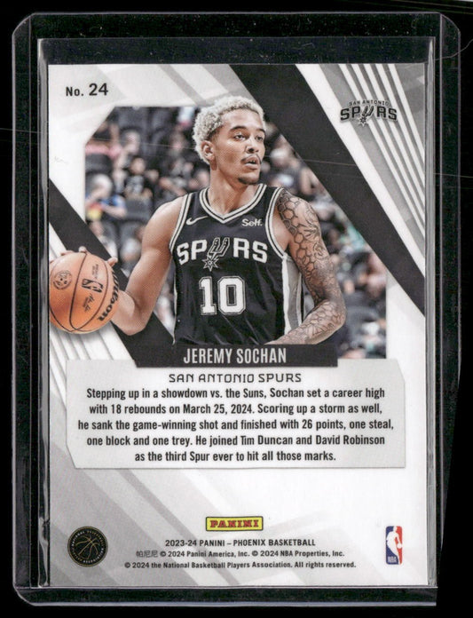 2023-24 Panini Phoenix #24 Jeremy Sochan