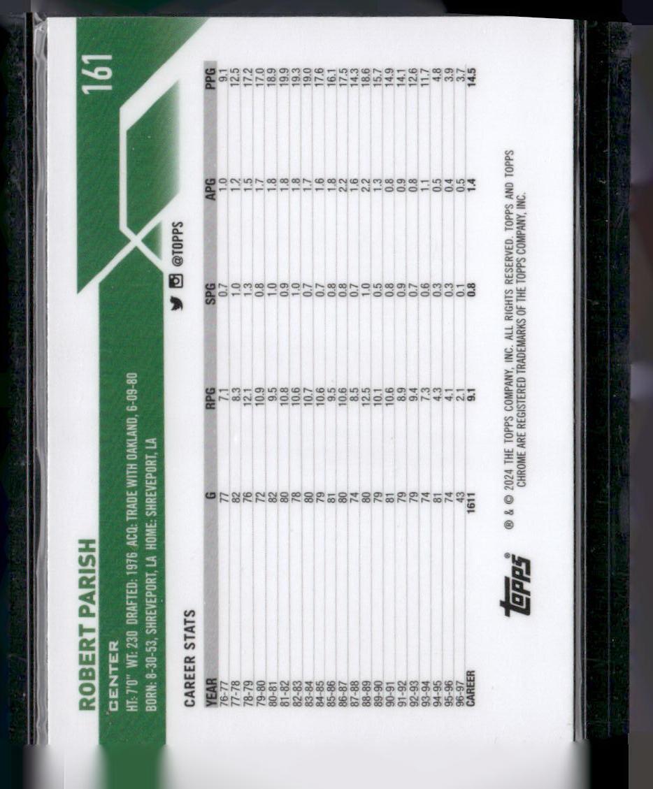 2023-24 Topps Chrome #161 Robert Parish