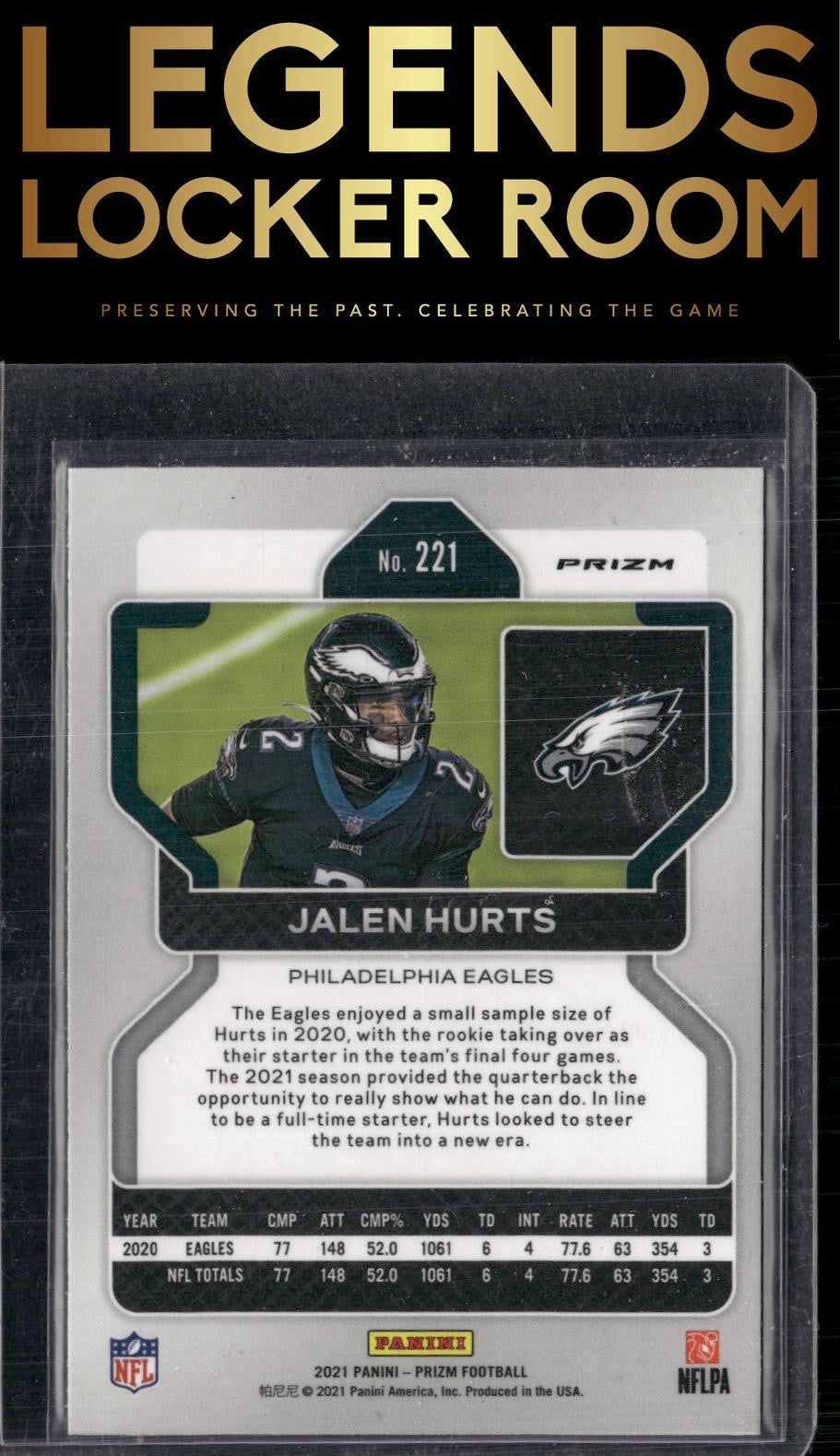 2021 Panini Prizm #221 Jalen Hurts Red Ice