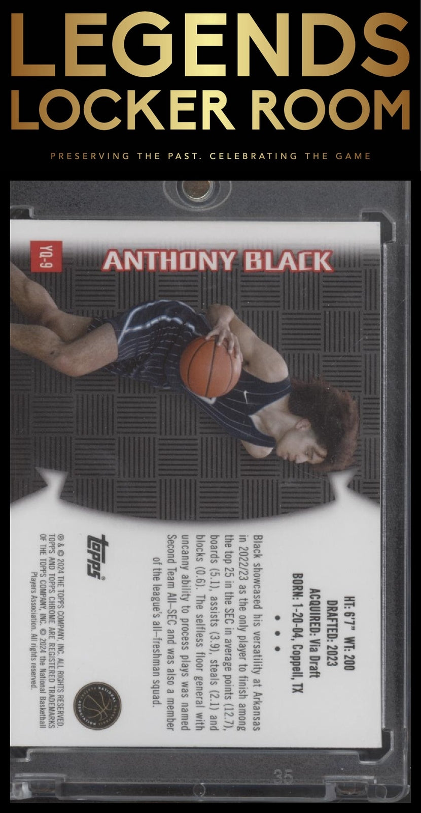 2023-24 Topps Chrome #YQ-9 Anthony Black Youthquake /99