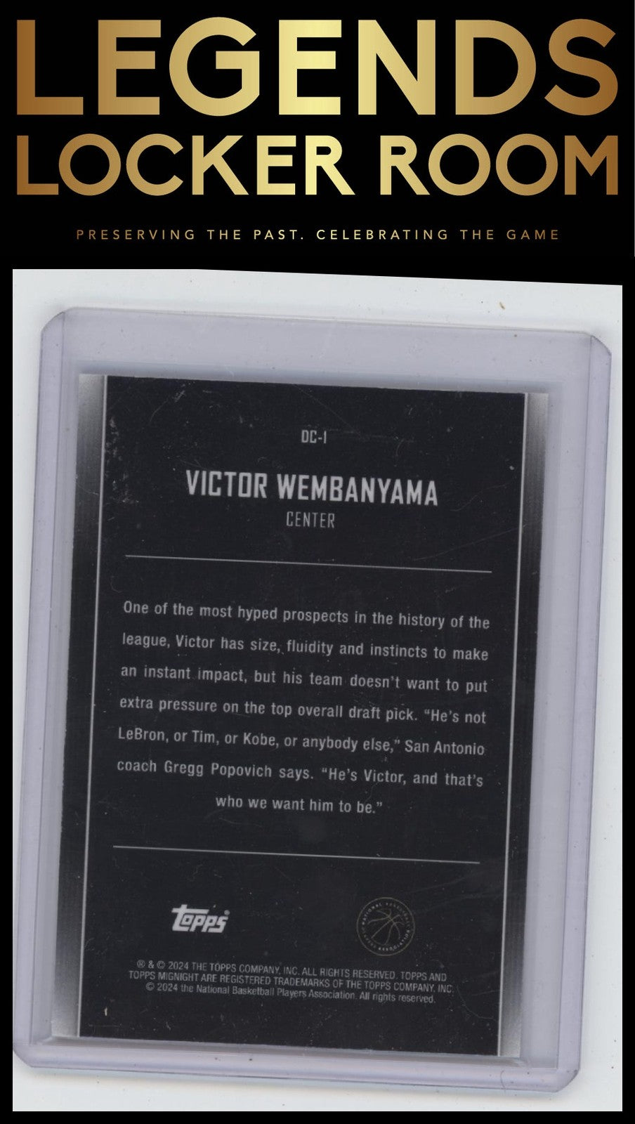 2023-24 Topps Midnight #DC-1 Victor Wembanyama Dream Chasers