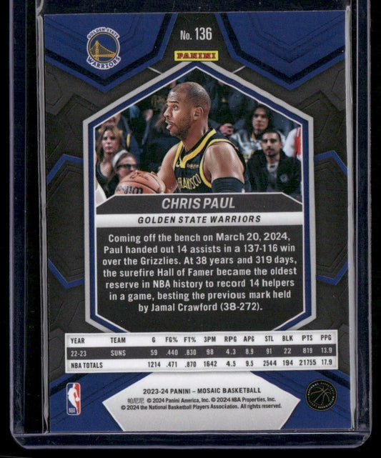 2023-24 Panini Mosaic #136 Chris Paul