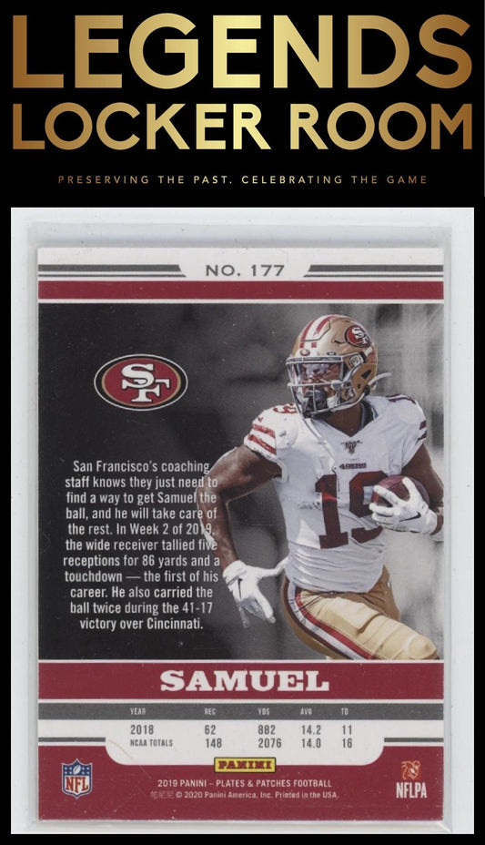 2019 Plates and Patches #177 Deebo Samuel Rookie /99