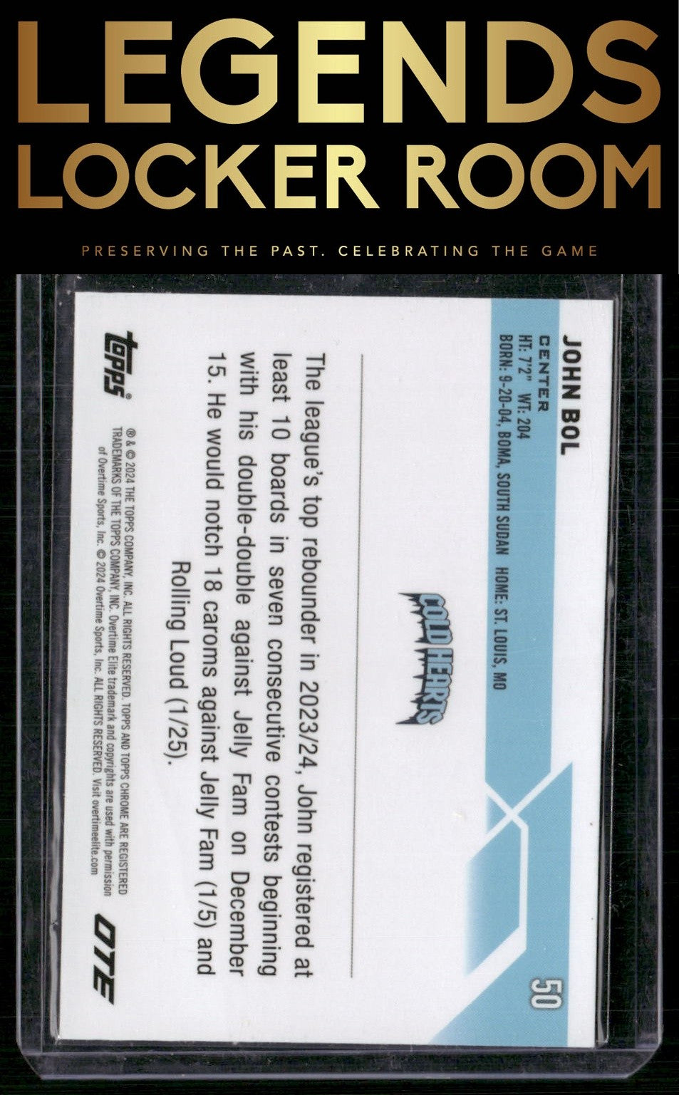 2023-24 Topps Chrome Overtime Elite #50 John Bol