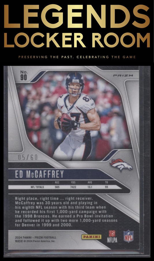 2024 Panini Prizm #90 Ed McCaffrey Orange Wave #/60