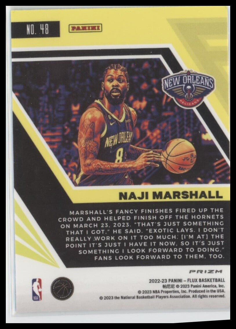 2022-23 Panini Flux #48 Naji Marshall Red Cracked Ice