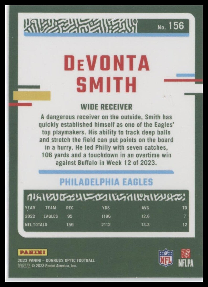 2023 Donruss Optic #156 DeVonta Smith