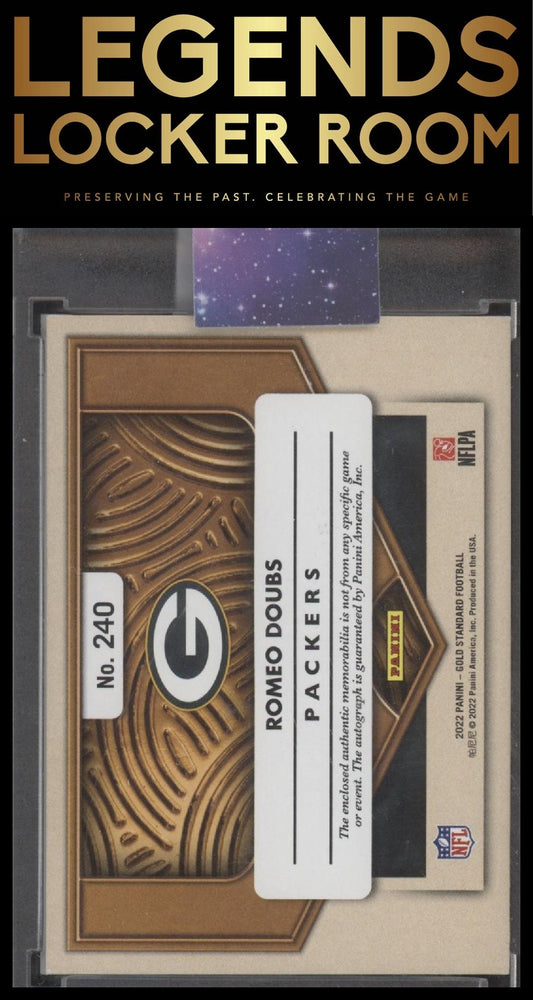 2022 Panini Gold Standard Romeo Doubs Rookie Jersey Auto Prime 49/49 Bookend!