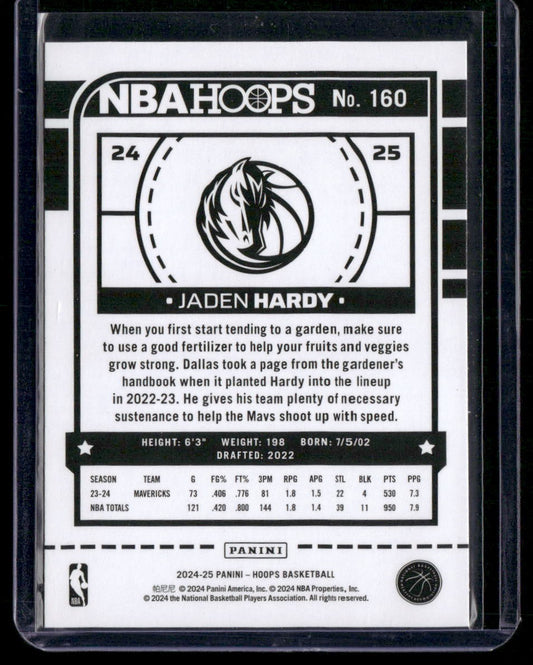 2024-25 Hoops #160 Jaden Hardy