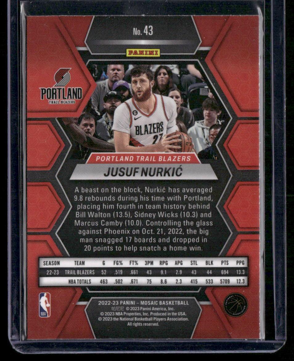 2022-23 Panini Mosaic #43 Jusuf Nurkic