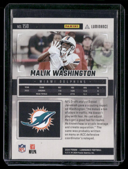 2024 Panini Luminance #158 Malik Washington
