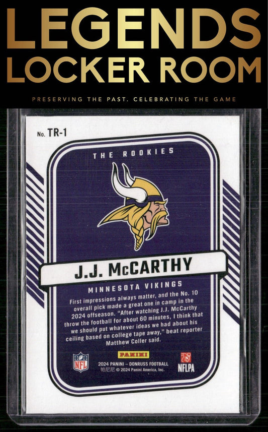 2024 Donruss #TR-1 J.J. McCarthy The Rookies