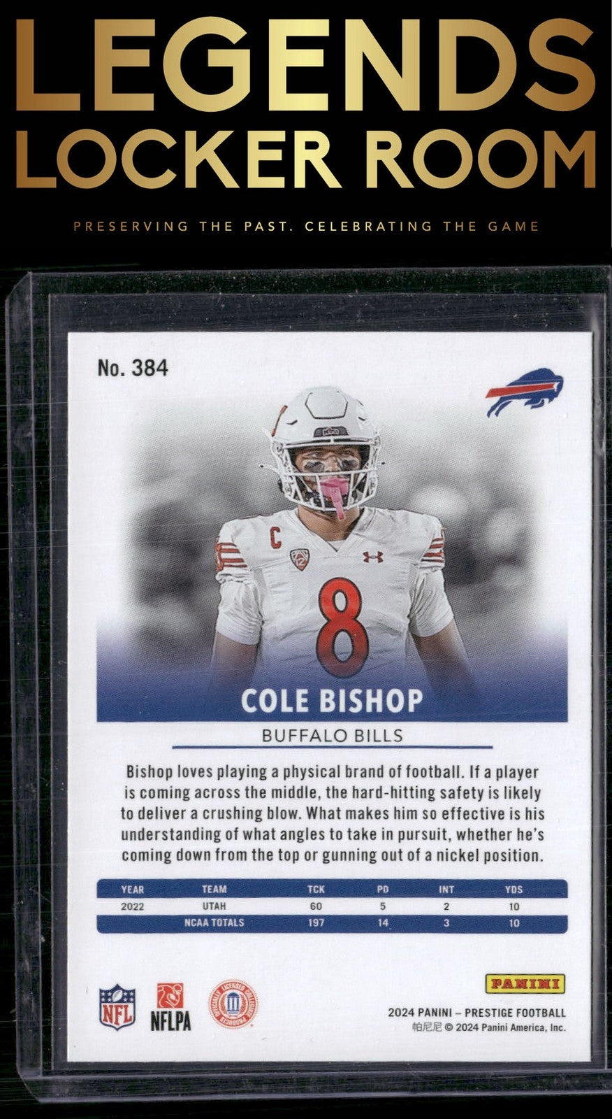 2024 Panini Prestige #384 Cole Bishop