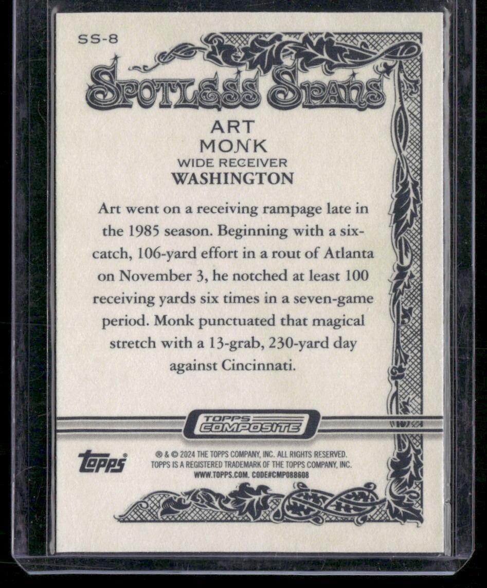 2023 Topps Composite #SS-8 Art Monk Spotless Spans
