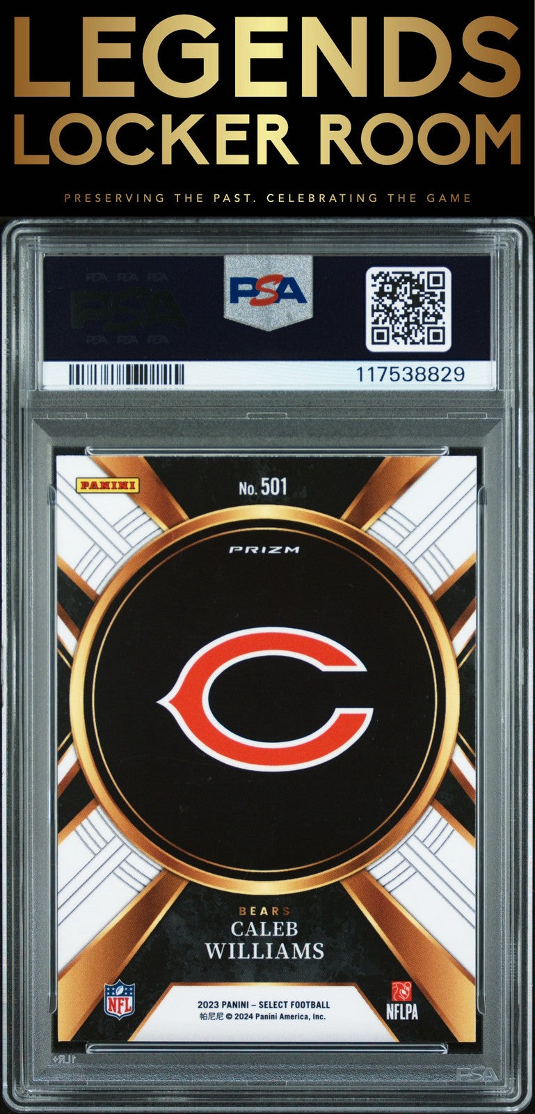 2023 Panini Select #501 Caleb Williams PSA 8