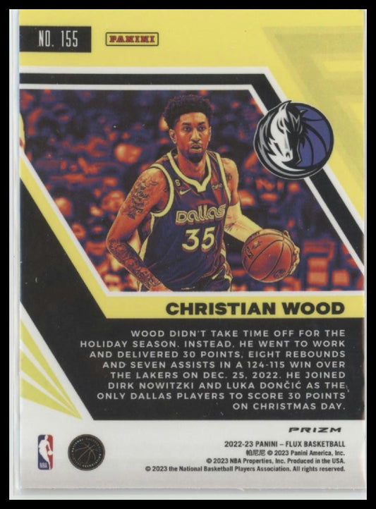 2022-23 Panini Flux #155 Christian Wood Red Cracked Ice