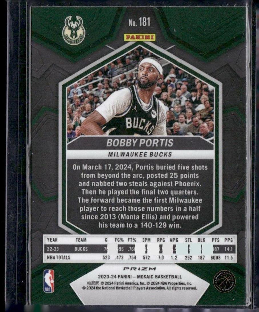 2023-24 Panini Mosaic #181 Bobby Portis Red