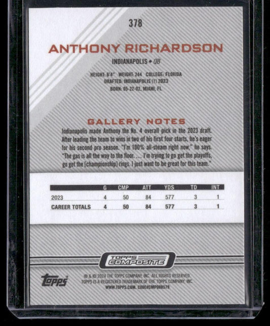 2023 Topps Composite #378 Anthony Richardson