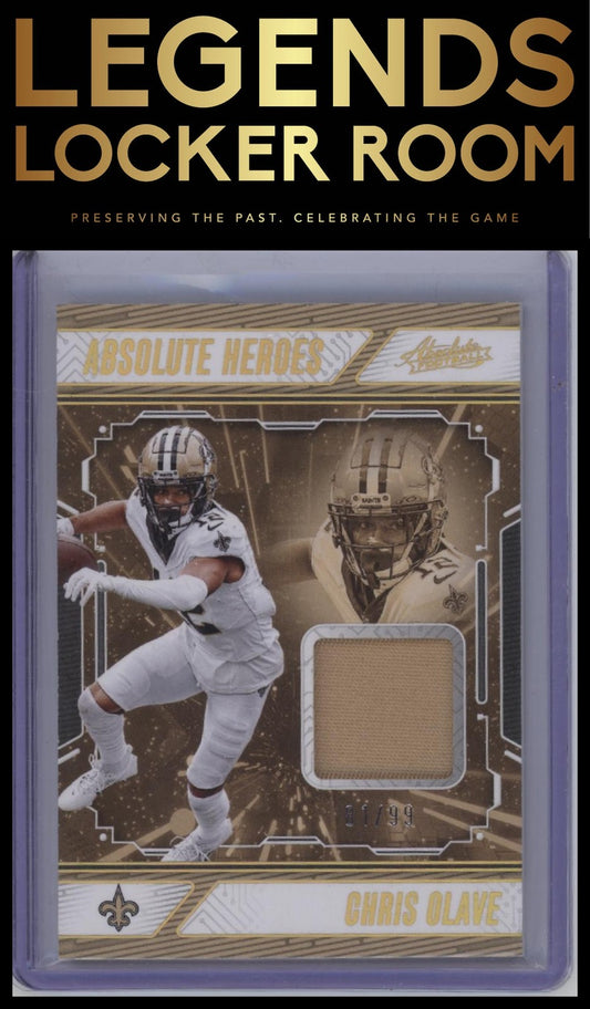 2024 Panini Absolute #AHM-COE Chris Olave Absolute Heroes Memorabilia Gold #/99