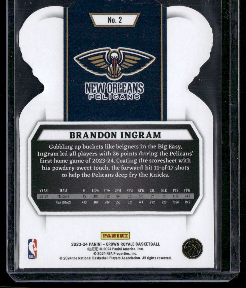 2023-24 Panini Crown Royale #2 Brandon Ingram Crystal
