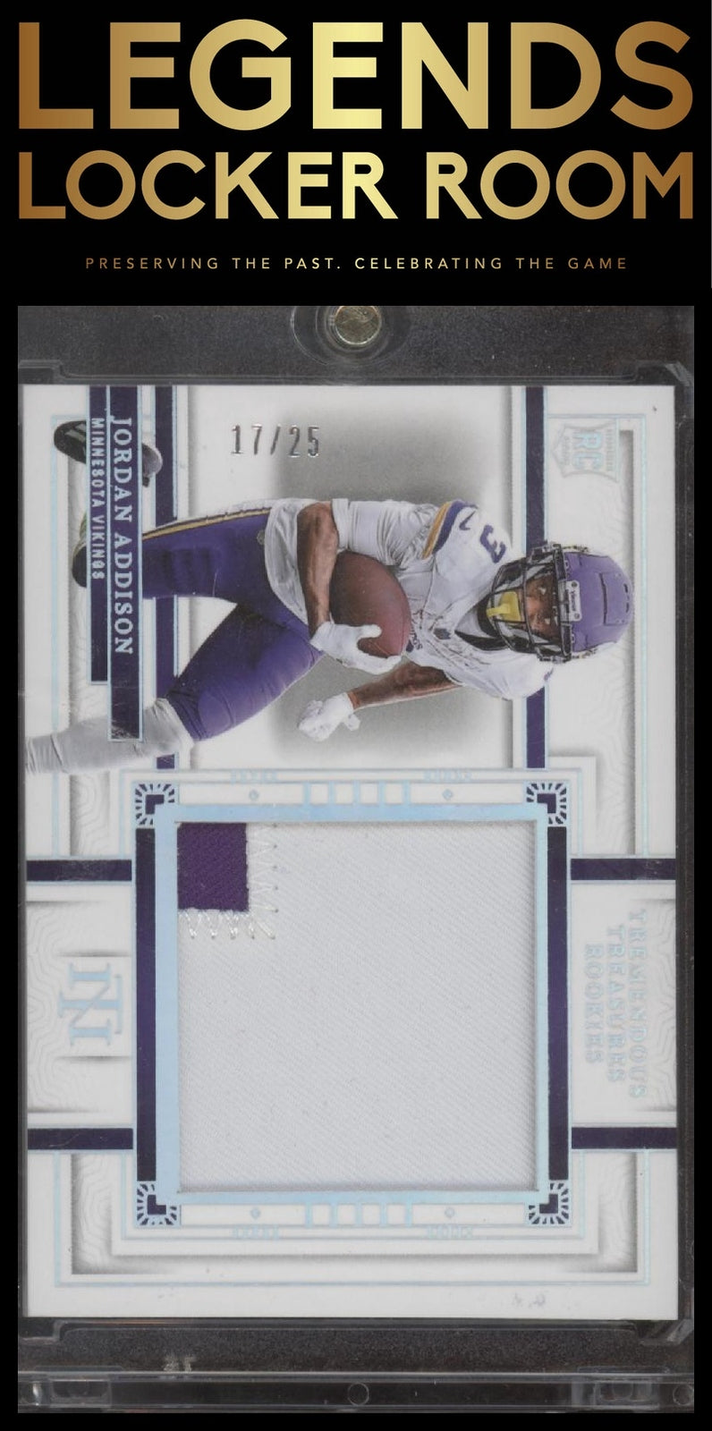 2023 Panini National Treasures Jordan Addison Tremendous Treasures Rookies /25