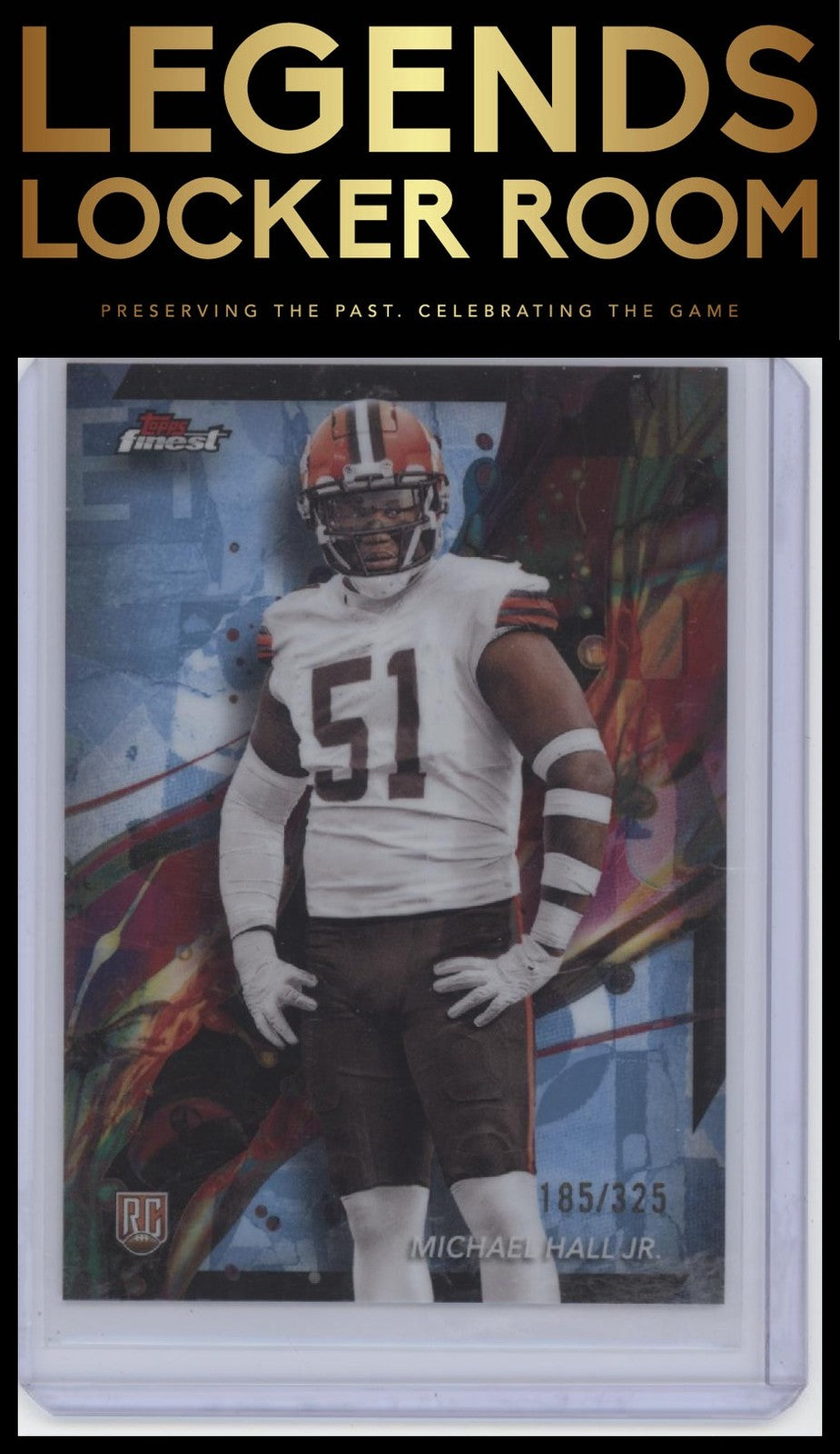 2024 Finest #75 Michael Hall Jr. Sky Blue Refractor #/325