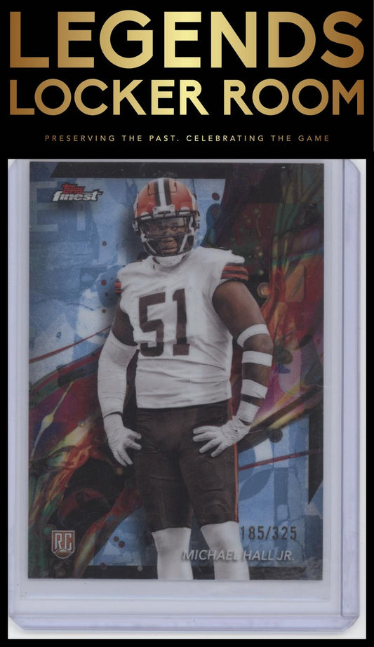 2024 Finest #75 Michael Hall Jr. Sky Blue Refractor #/325