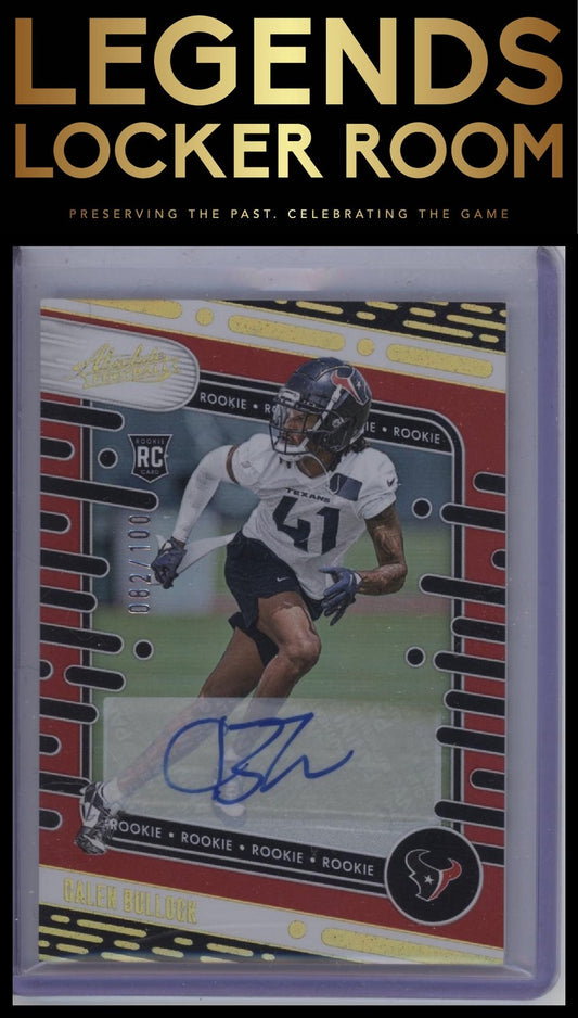 2024 Panini Absolute #165 Calen Bullock Signature Rookies Spectrum Red #/100