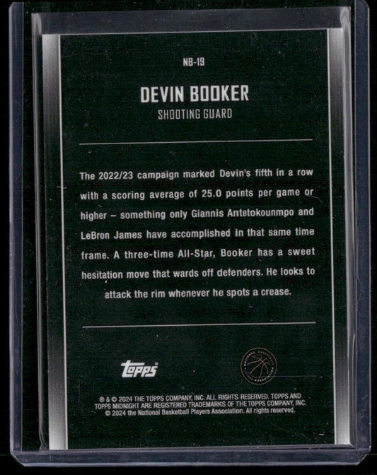 2023-24 Topps Midnight #NB-19 Devin Booker Nightball Twilight #/99