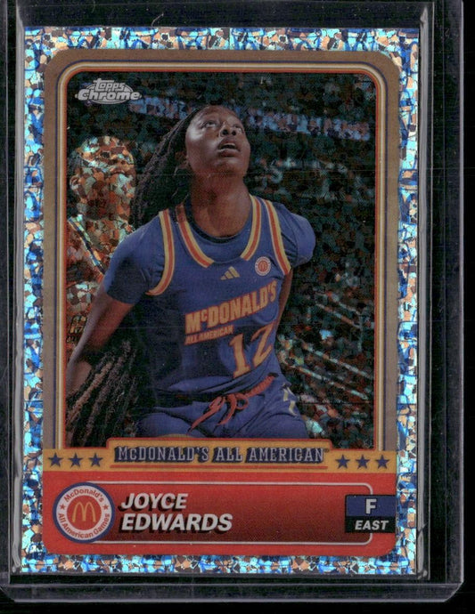 2024 Topps Chrome McDonald's All-American Joyce Edwards McFlurry Refractor