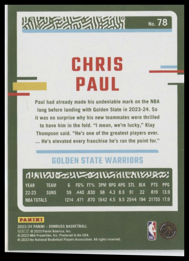 2023-24 Donruss #78 Chris Paul