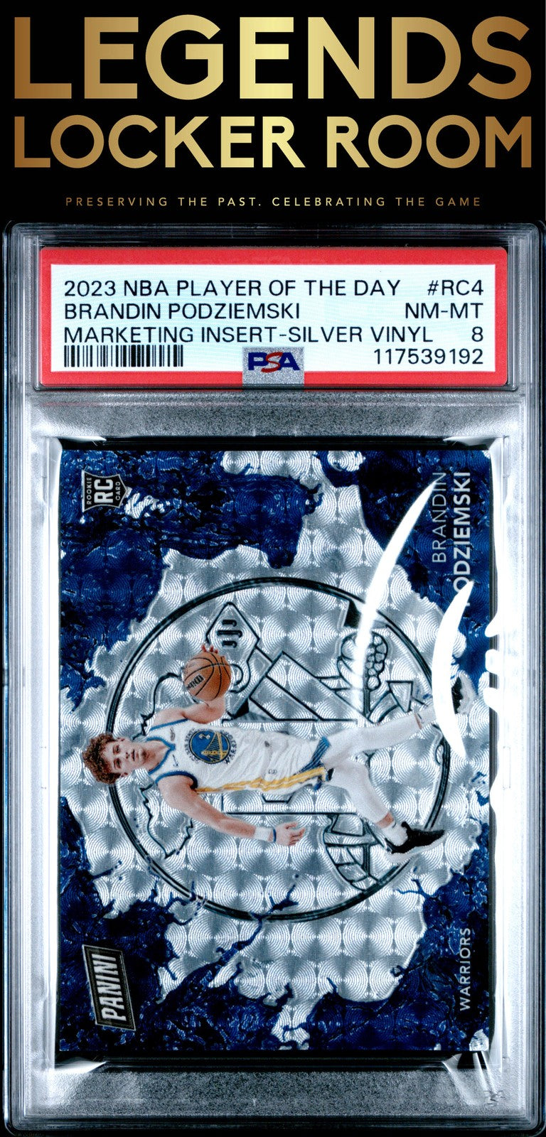 2023 Panini NBA Player Of The Day Marketing Insert Brandin Podziemski /10 PSA 8
