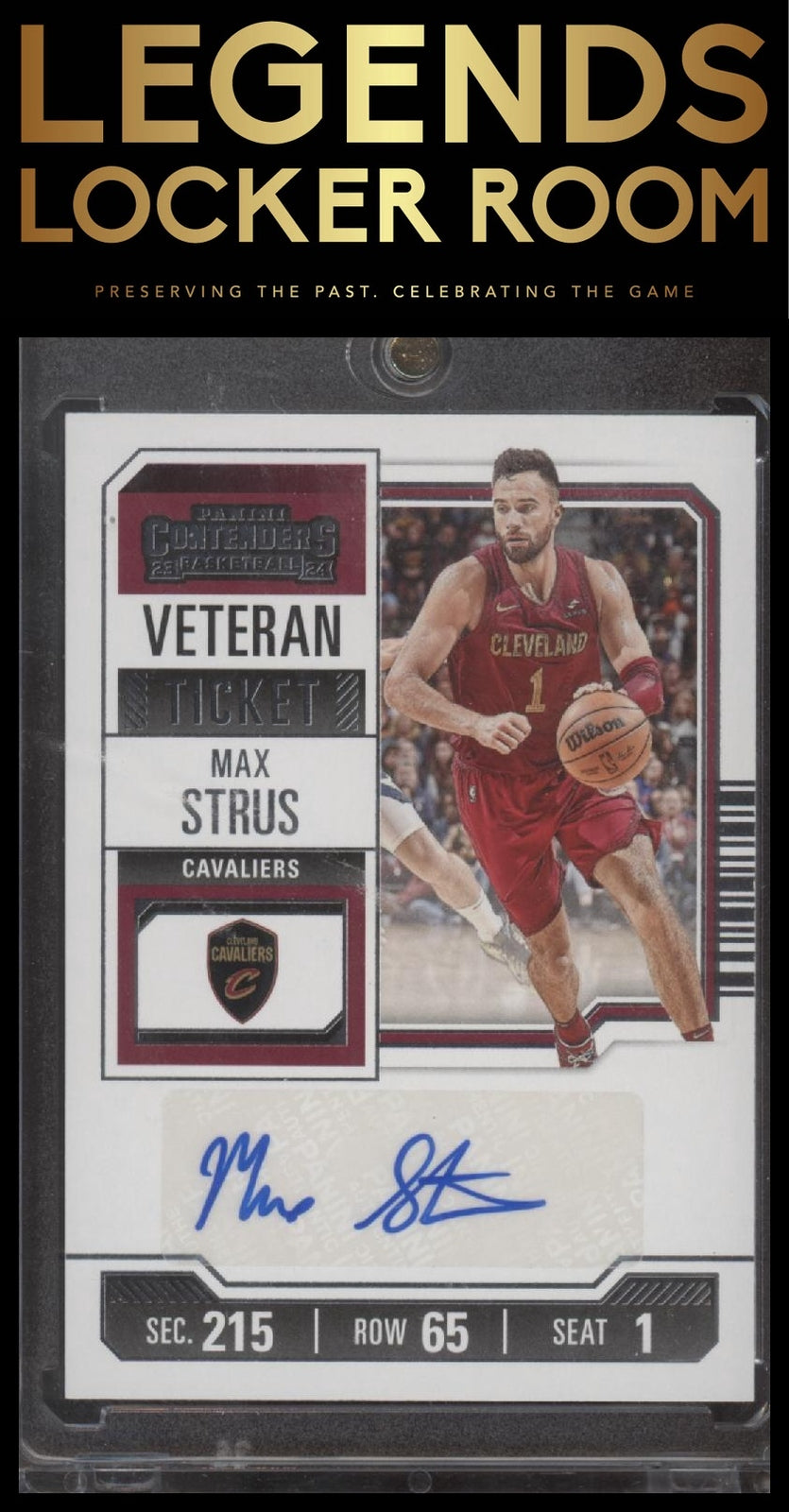 2023-24 Panini Contenders #VTR-MSH Max Strus Veteran Season Ticket Retail