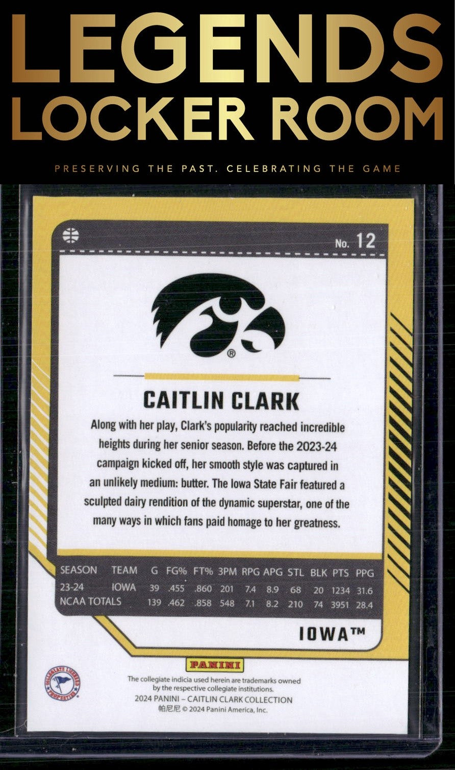 2024 Panini Caitlin Clark Collection #12 Caitlin Clark