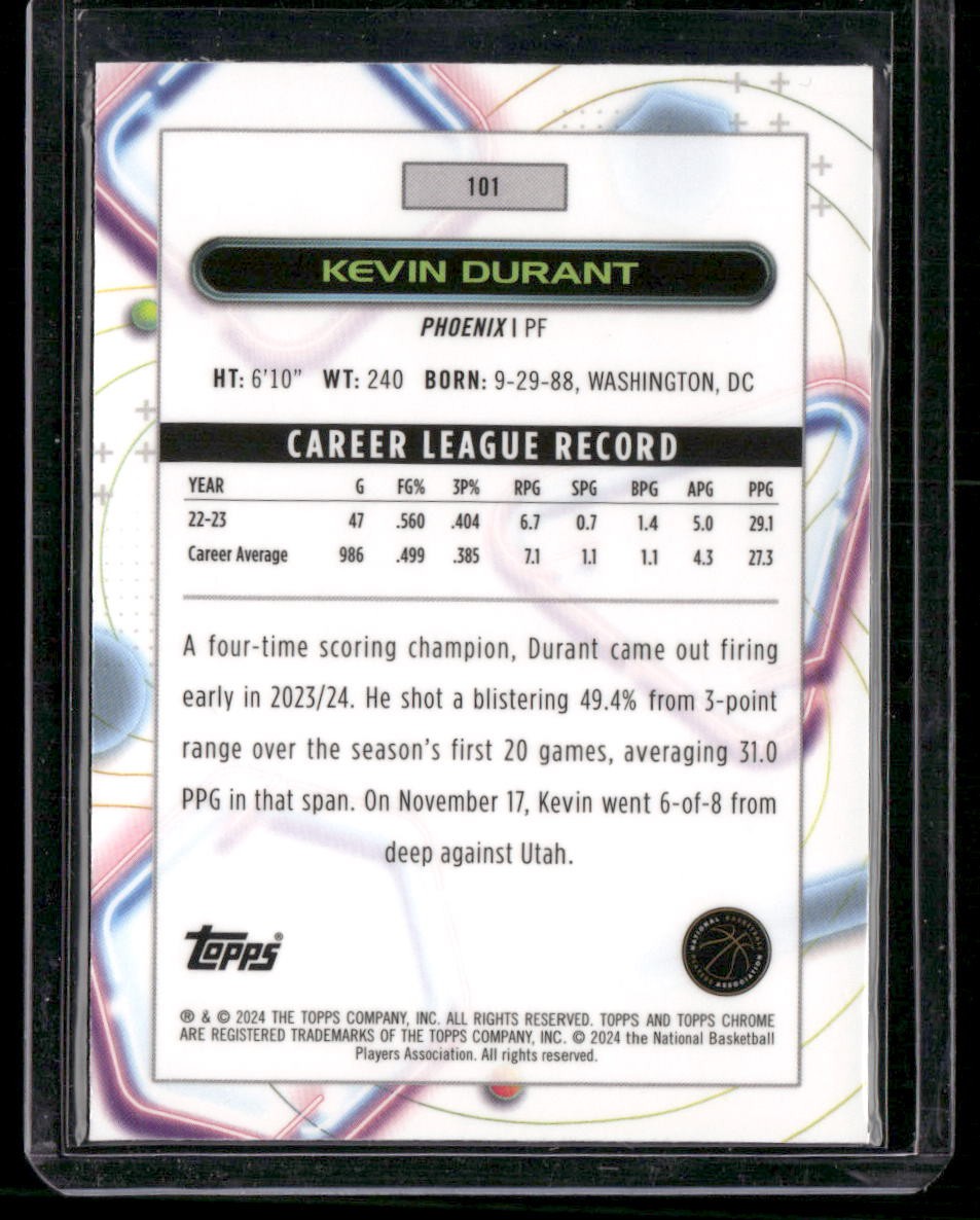2023-24 Topps Chrome Cosmic #101 Kevin Durant