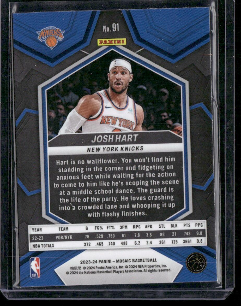 2023-24 Panini Mosaic #91 Josh Hart
