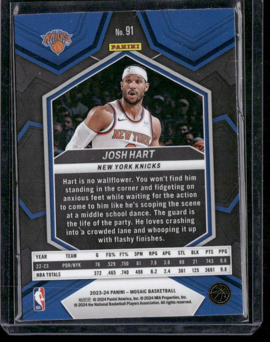 2023-24 Panini Mosaic #91 Josh Hart