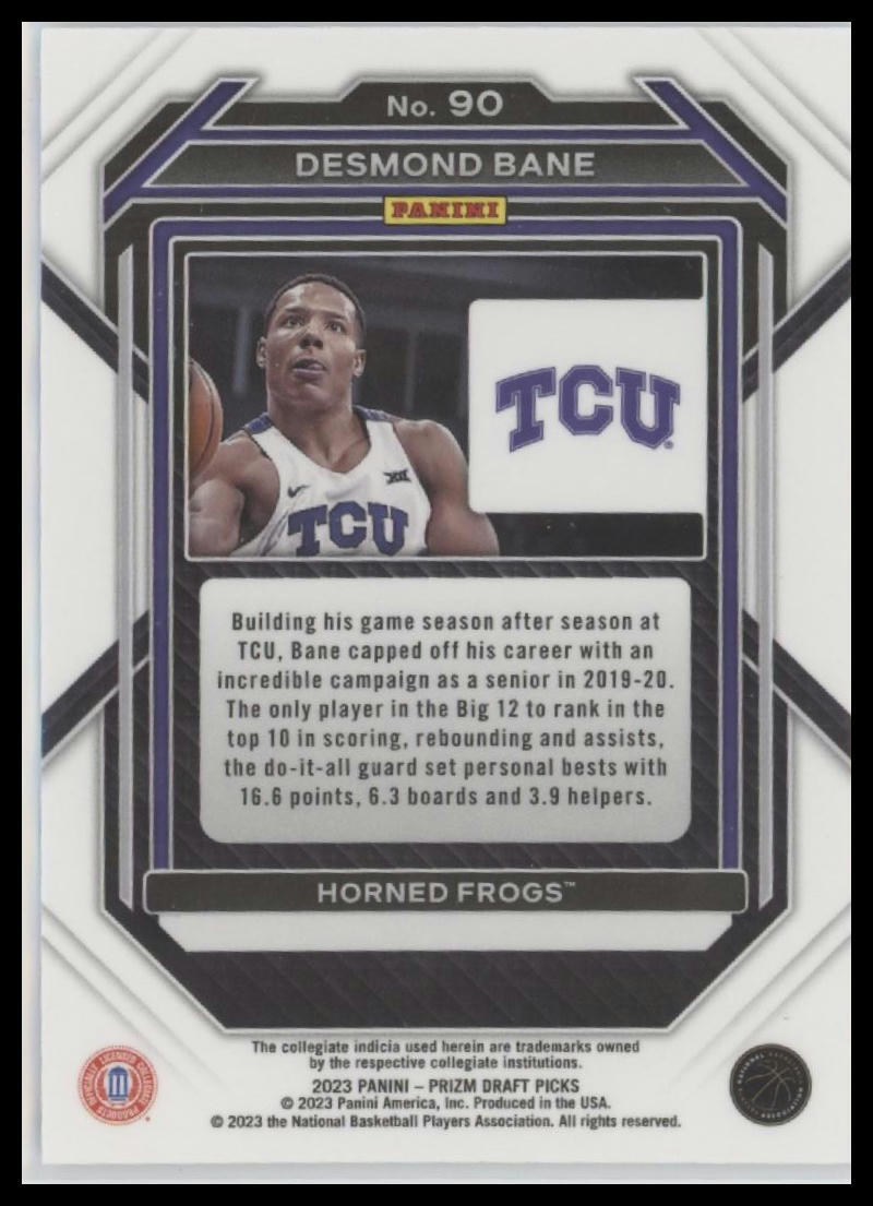 2023 Panini Prizm Draft Picks #90 Desmond Bane