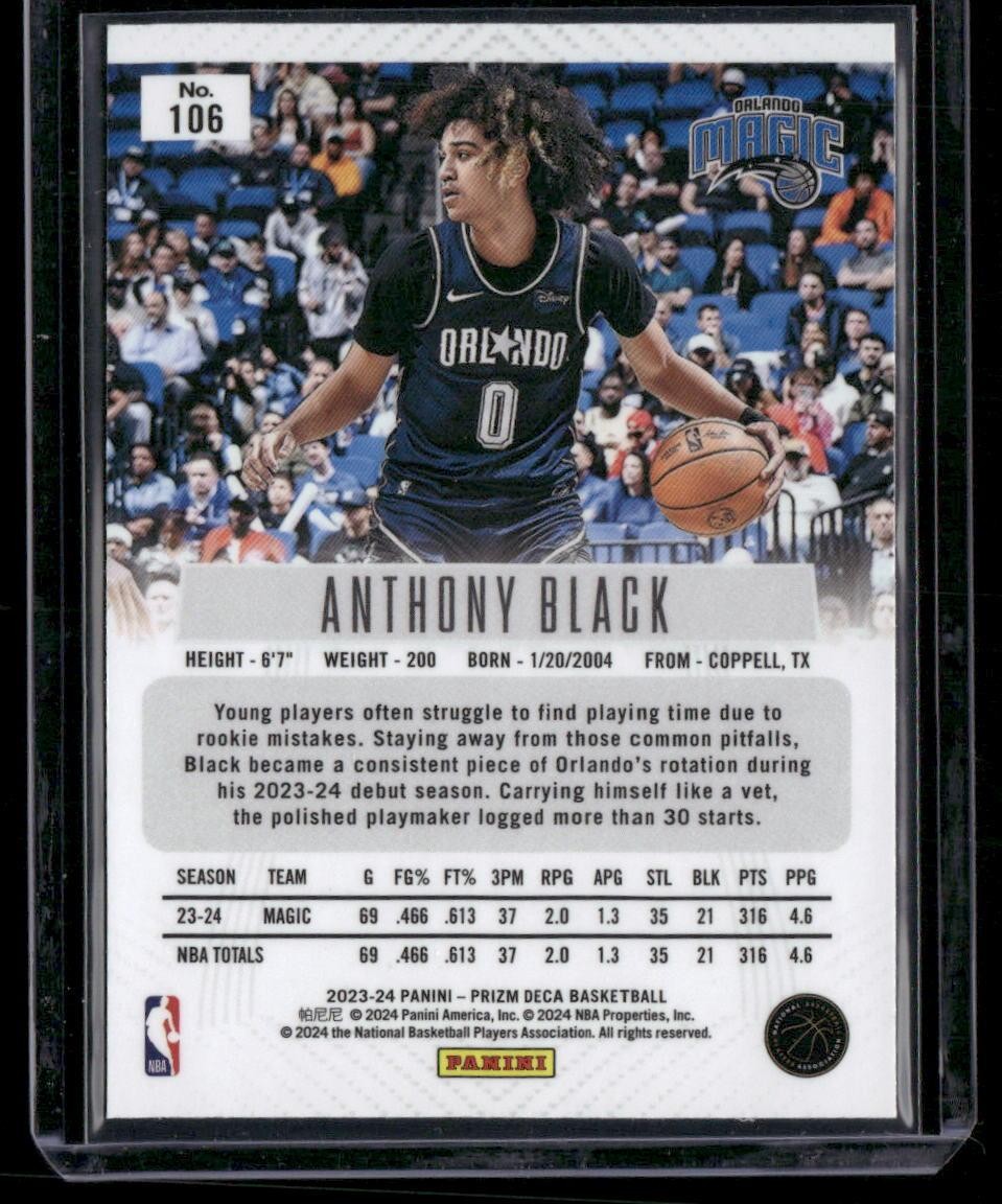 2023-24 Panini Prizm Deca #106 Anthony Black