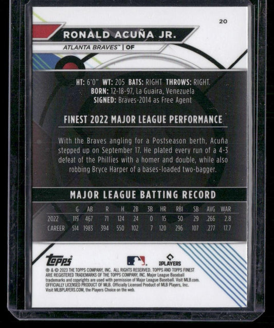 2023 Finest #20 Ronald Acuña Jr.