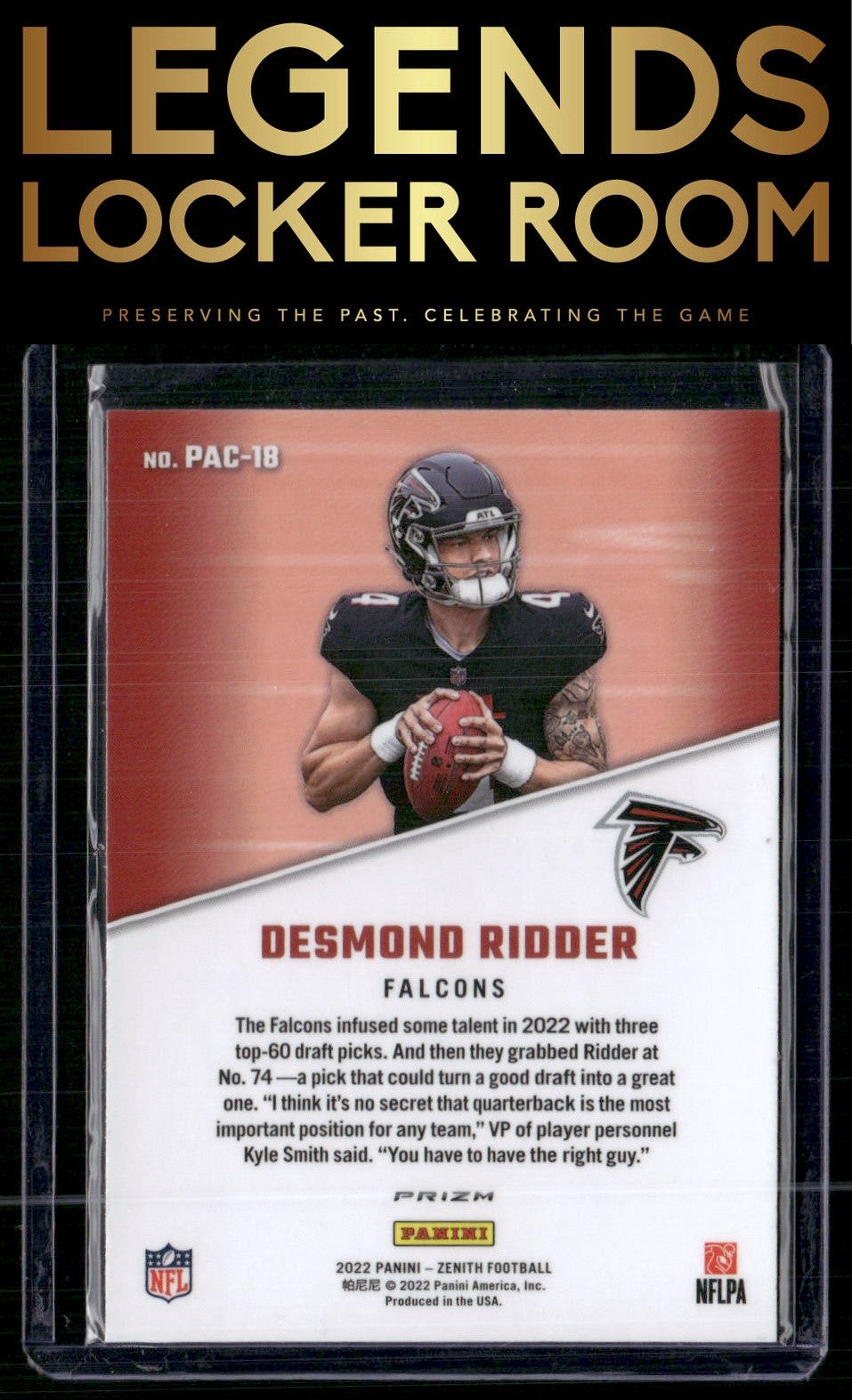 2022 Zenith #PAC-18 Desmond Ridder 1992 Pacific