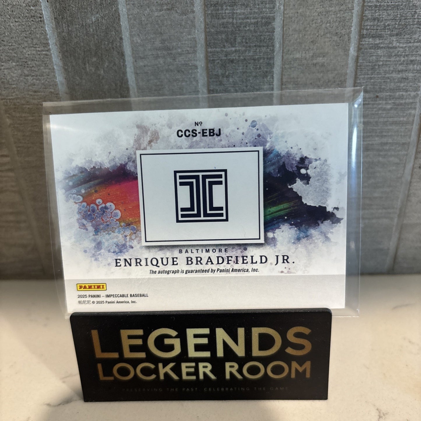 2025 Panini Impeccable Enrique Bradfield Jr. Canvas Creations Auto /35
