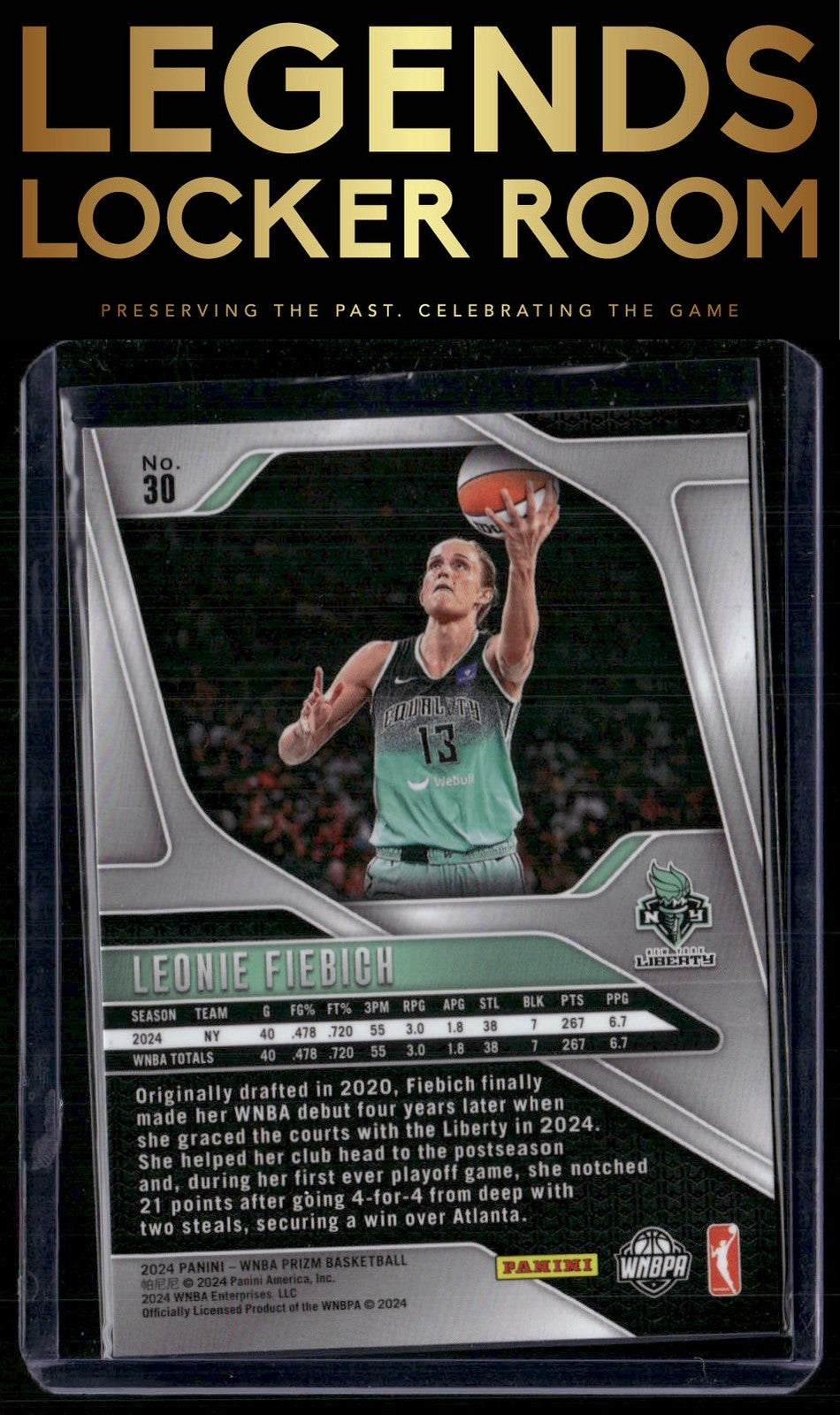 2024 Panini Prizm WNBA #30 Leonie Fiebich