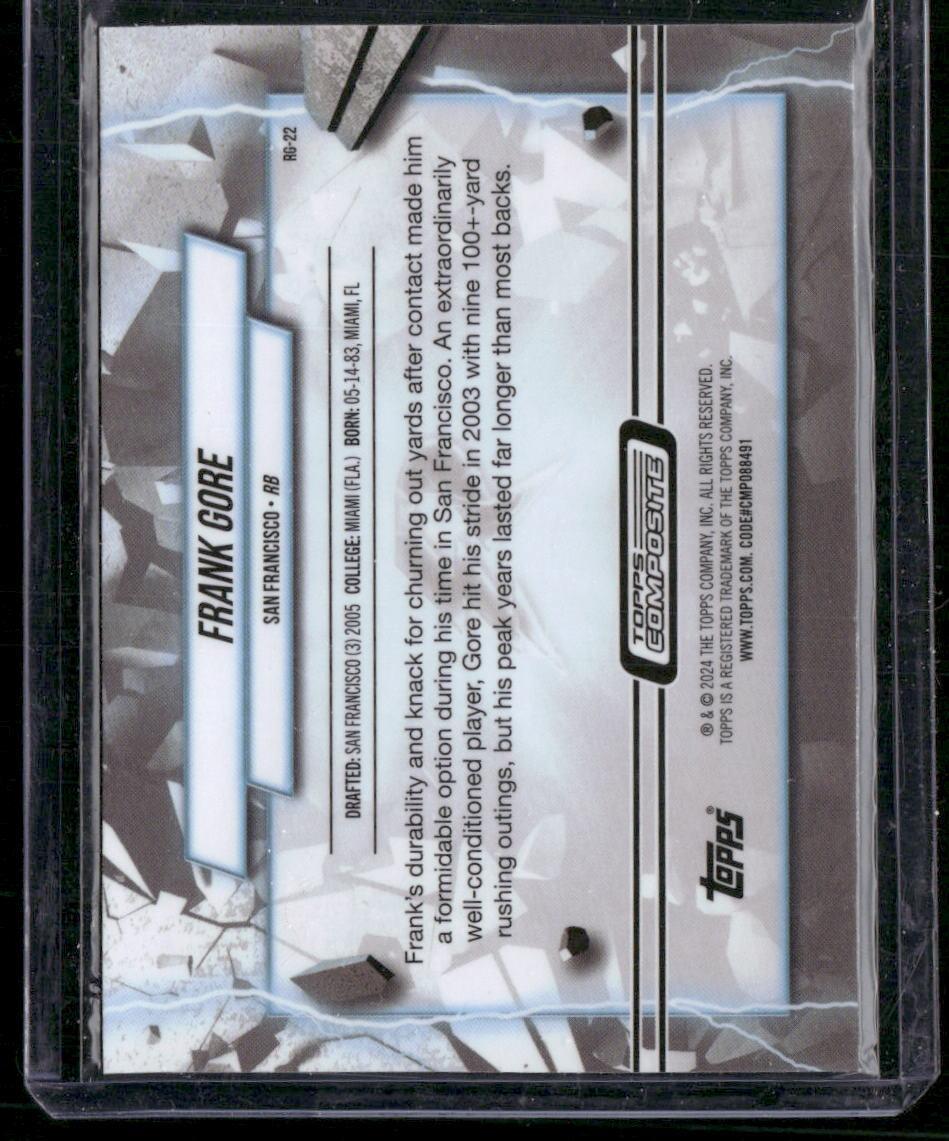 2023 Topps Composite #RG-22 Frank Gore Resurgence Grounded