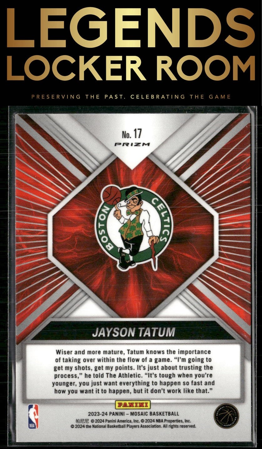 2023-24 Panini Mosaic #17 Jayson Tatum Overdrive