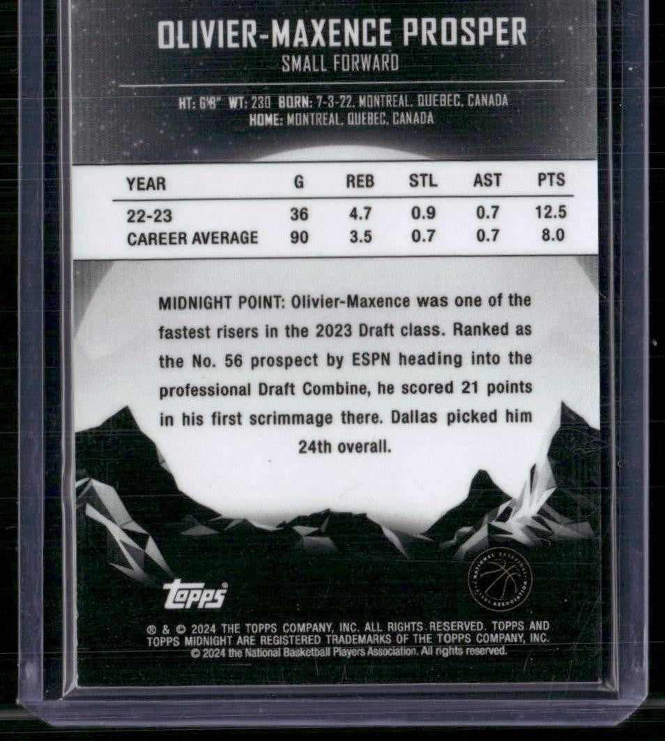 2023-24 Topps Midnight #51 Olivier-Maxence Prosper /75