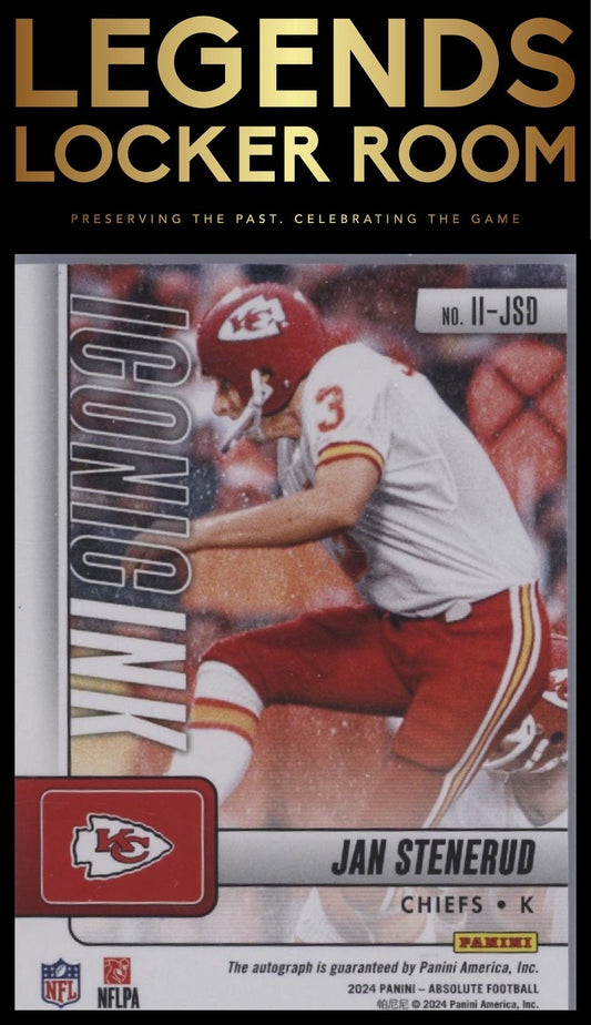 2024 Panini Absolute #II-JSD Jan Stenerud Iconic Ink #/199