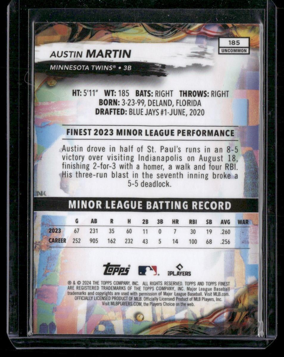 2024 Finest #185 Austin Martin