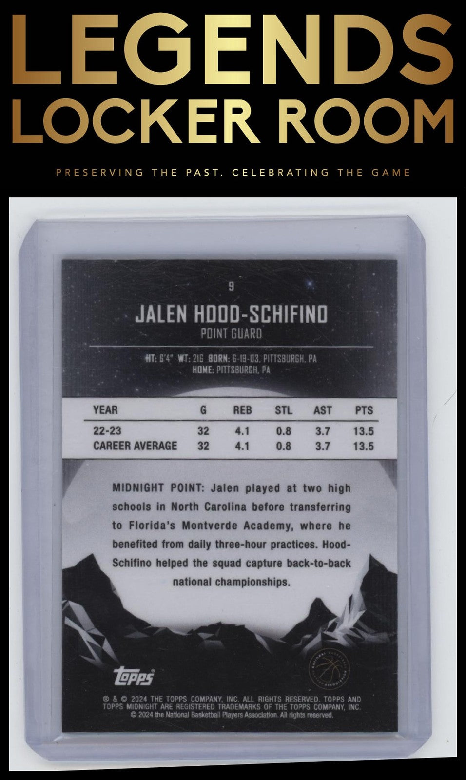 2023-24 Topps Midnight #9 Jalen Hood-Schifino