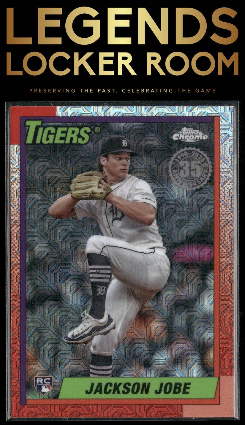2025 Topps Jackson Jobe 1990 Topps Baseball 35th Anniversary Chrome Mojo